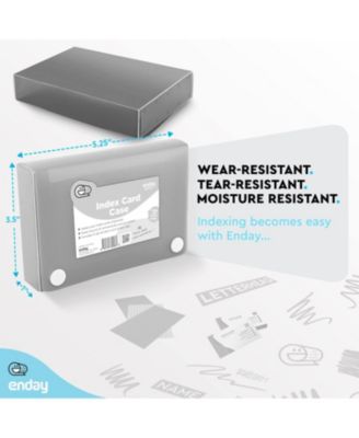 3" X 5" Index Card Case Holds 100 Cards Includes Business Card/Index Holder and 5 Tab Dividers Comes in Assorted Color – (Pack of 4) By (Emraw)