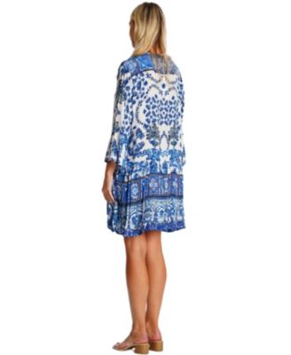 Women's Printed Pleated Short Dress