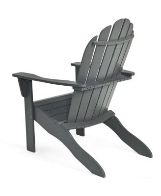 2PCS Wooden Classic Adirondack Chair Lounge Chair Outdoor Patio