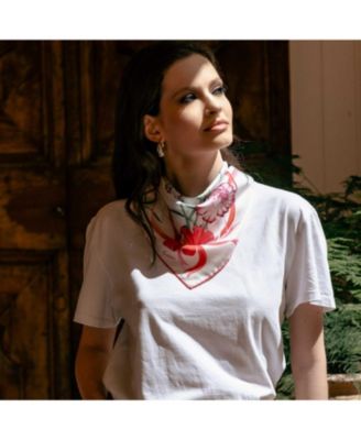 Dianthus - Silk Bandana for Women