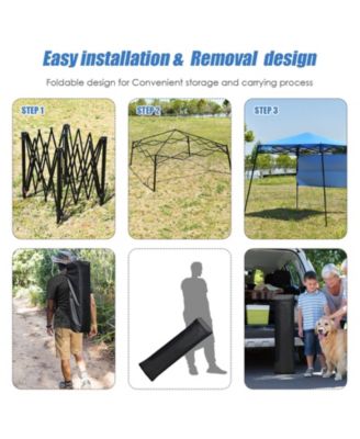 7 x 7 Feet Pop-up Canopy Tent with Carry Bag and 4 Stakes