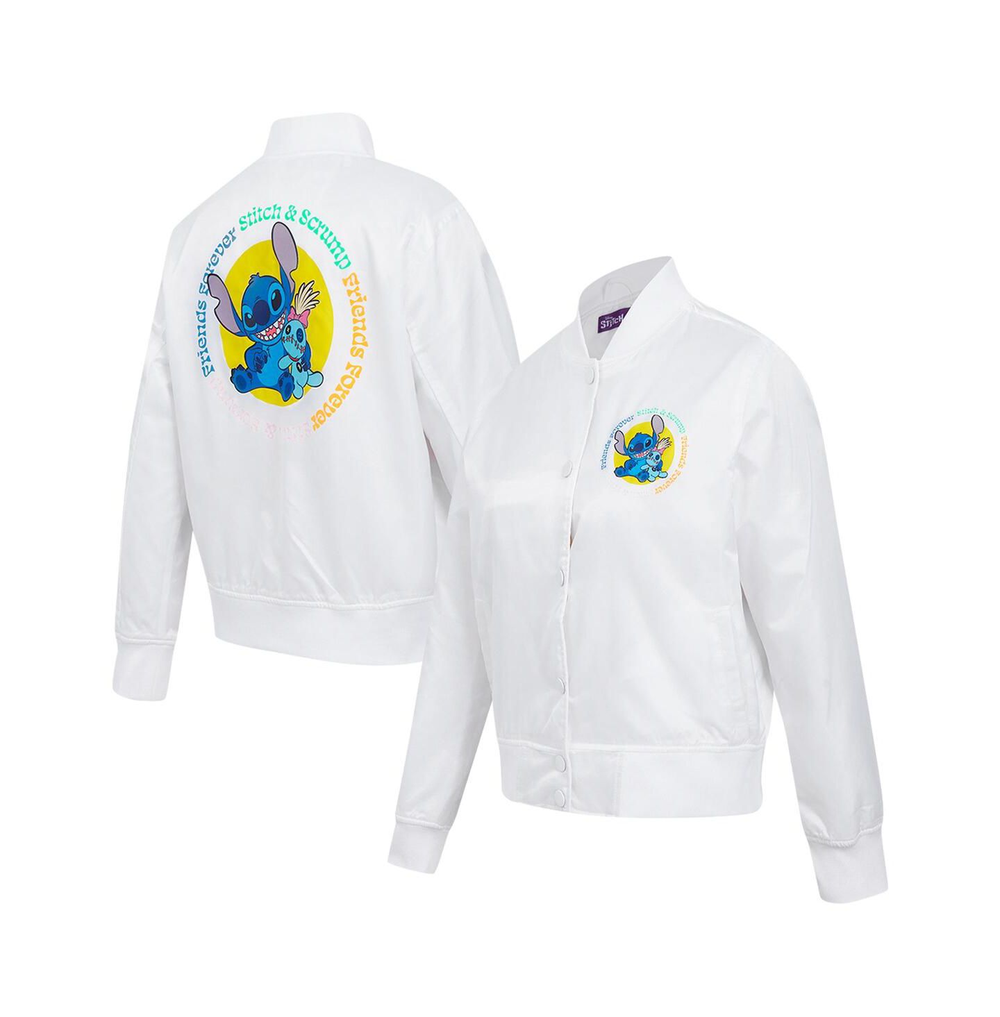 Женская куртка Freeze Max White Lilo and Stitch Scrump Stitch Full-Snap Satin — фото 1