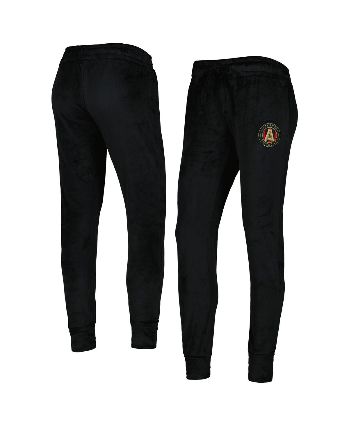 Women's Black Atlanta United Fc Intermission Velour Cuffed Pants - Black