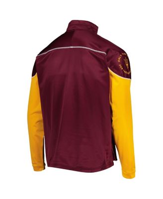 Men's Maroon Arizona State Sun Devils AEROREADY Knit Quarter-Snap Jacket