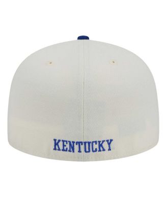 Men's Cream Kentucky Wildcats Chrome 59FIFTY Fitted Hat