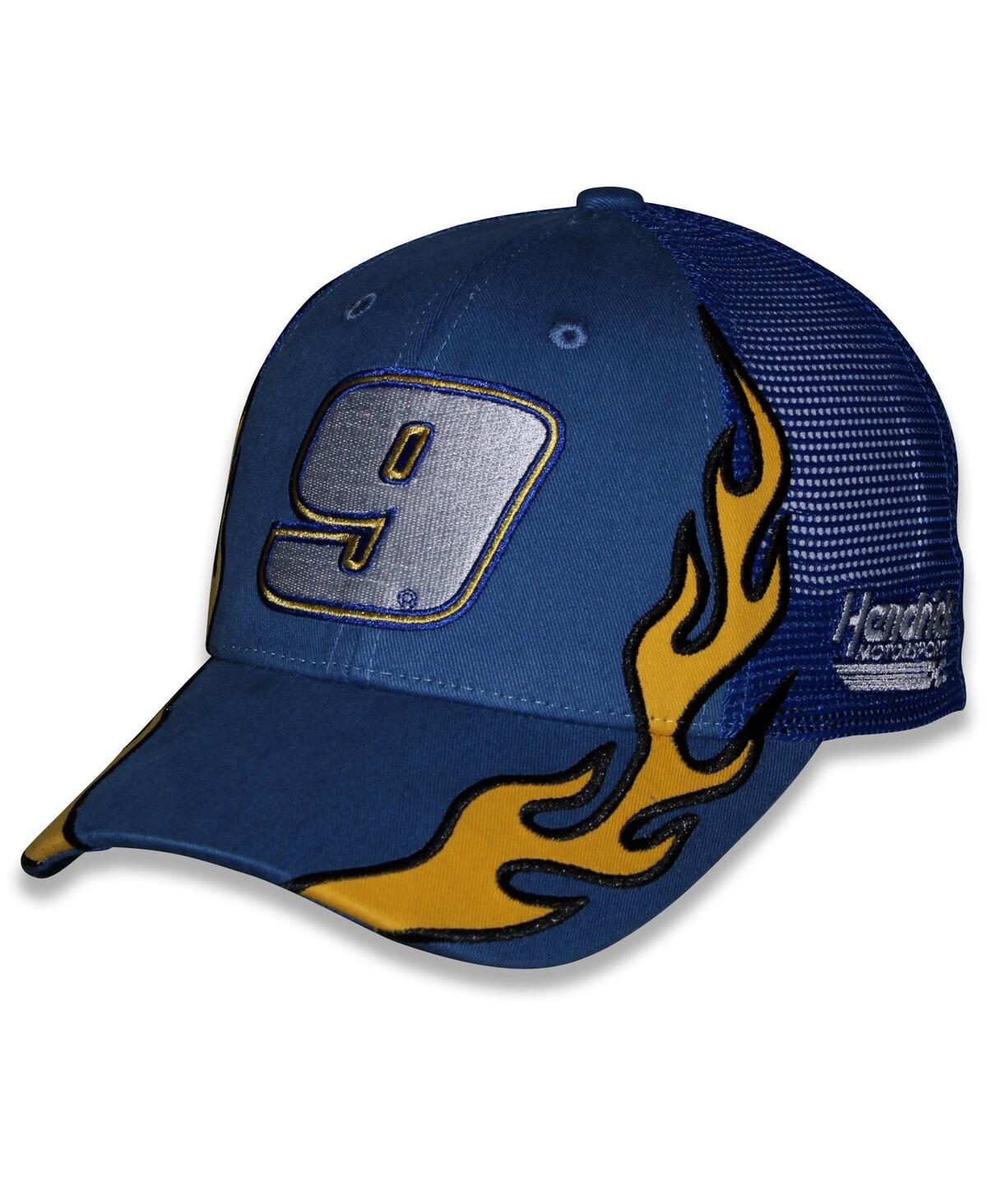 Men's and Women's Blue Chase Elliott Napa Flame Trucker Adjustable Hat - Blue