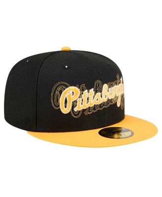 Men's Black Pittsburgh Pirates Shadow Stitch 59FIFTY Fitted Hat