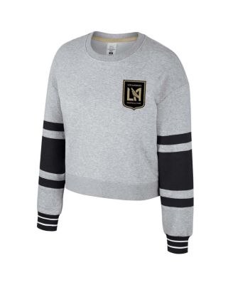 Women's Heather Gray LAFC Scrimmage Cropped Pullover Sweatshirt