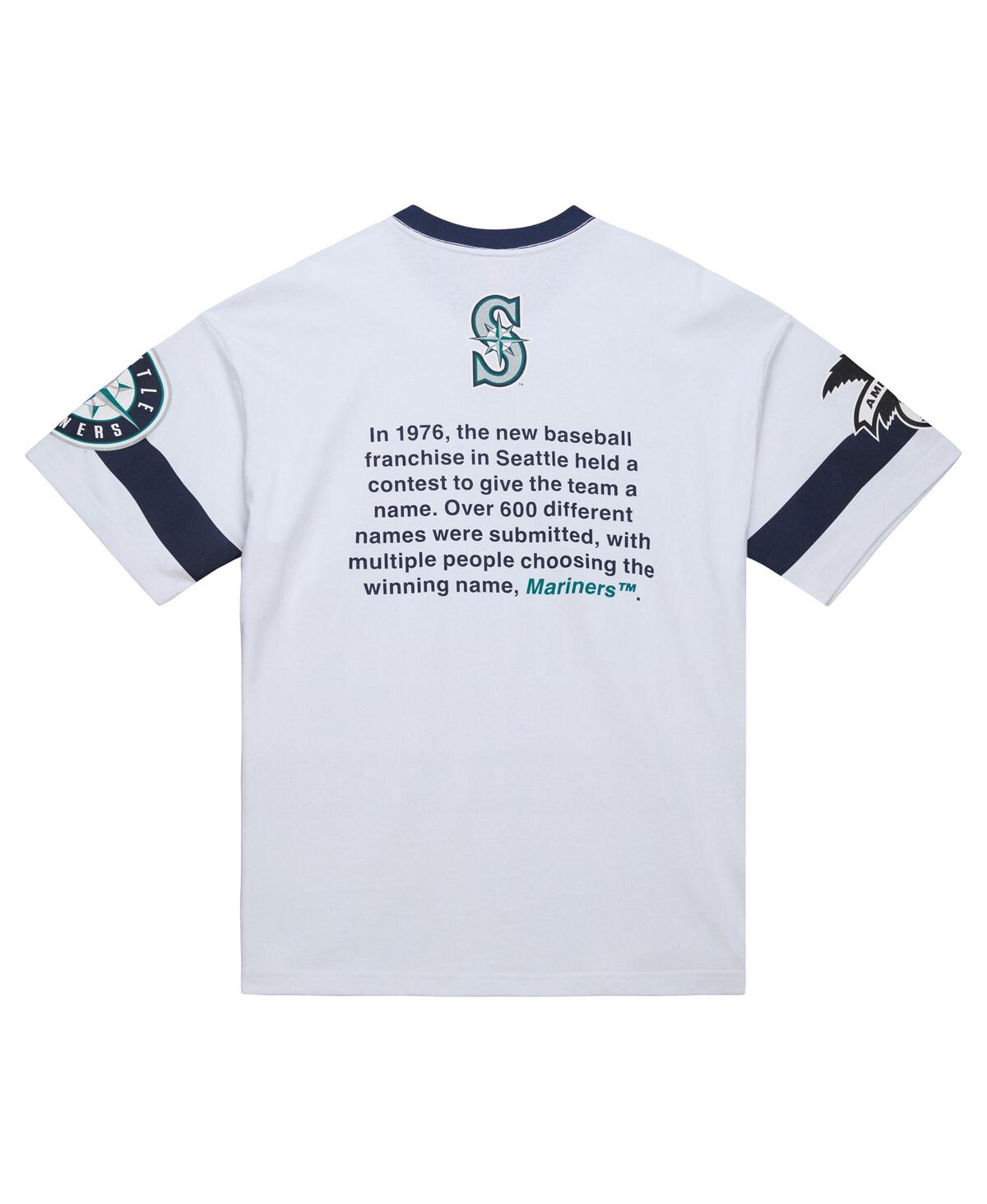 Mitchell & Ness Men's White Seattle Mariners Cooperstown Collection Team Origins Premium T-shirt In Multi