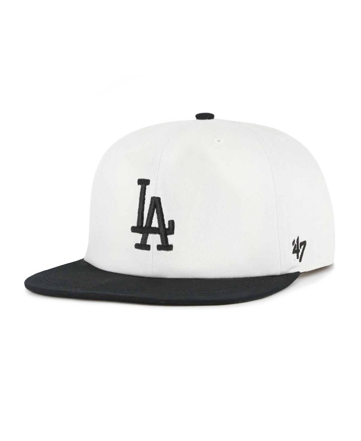 47 Brand Women's White/black Los Angeles Dodgers Foundation Captain Snapback Hat