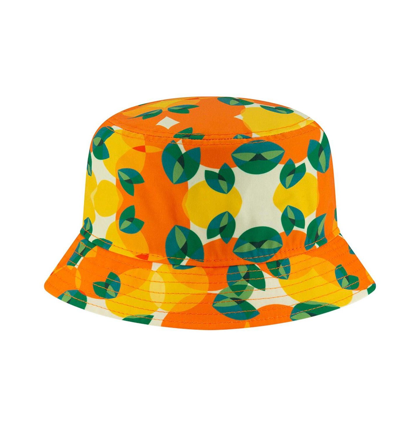 Мужская панама New Era Orange Miami Dolphins Citrus Bucket Hat — фото 4