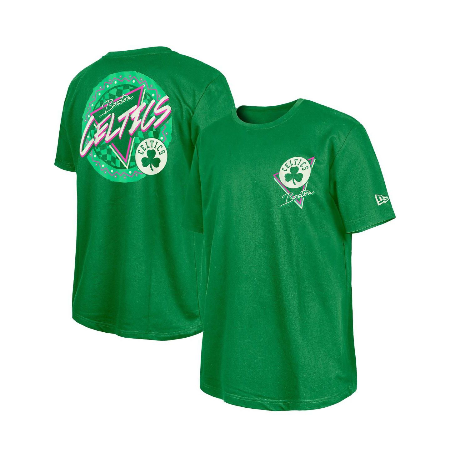 Мужская футболка New Era Green Boston Celtics Glow-in-the-Dark — фото 1