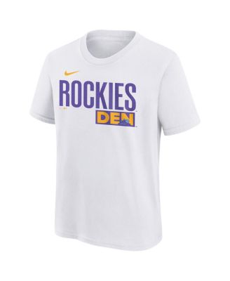 Big Boys and Girls White Colorado Rockies 2025 City Connect Wordmark T-Shirt