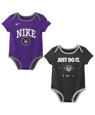 Nike - Baby Boys and Girls  Purple/Black Sacramento Kings Just Do It Two-Pack Bodysuit Set