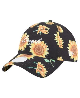 New Era - Women's Black Cincinnati Bengals Adventure Sunflower 9TWENTY Adjustable Hat