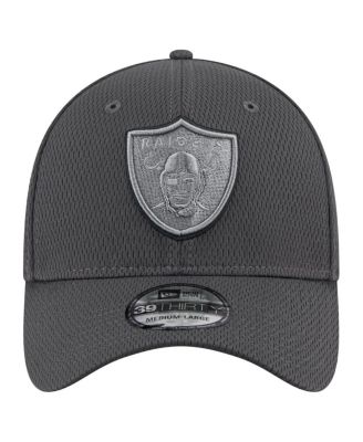 Men's Graphite Las Vegas Raiders Main 39THIRTY Flex Hat