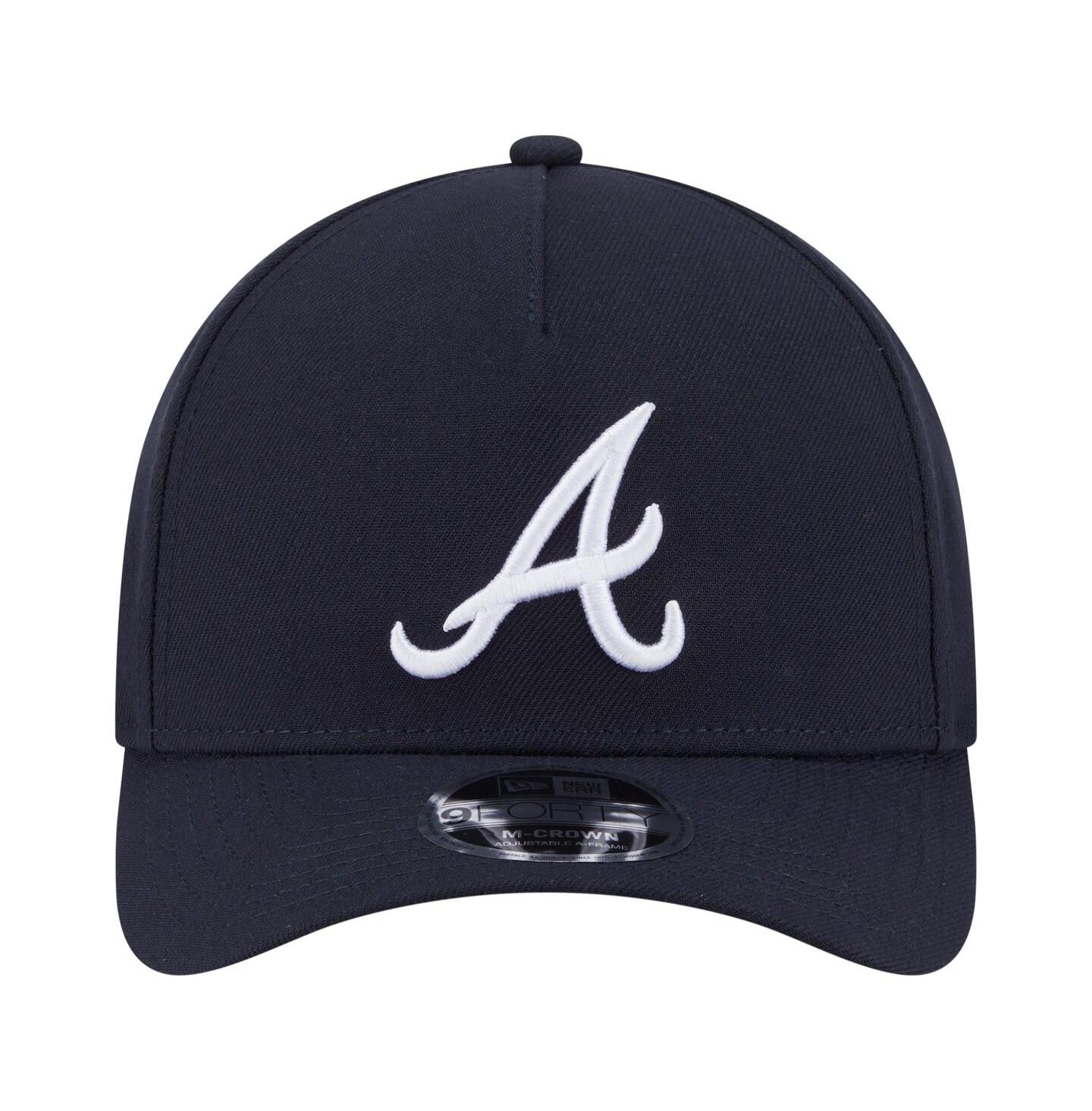 Мужская кепка New Era Navy Atlanta Braves 9FORTY M-Crown Adjustable Hat — фото 2