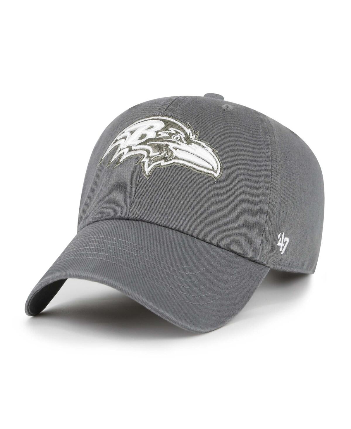 47 Brand Women's Gray Baltimore Ravens Bright Side Clean Up Adjustable Hat
