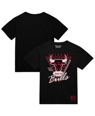 Mitchell & Ness - Men's  Black Chicago Bulls Worldwide Collection Tri-Logo T-Shirt