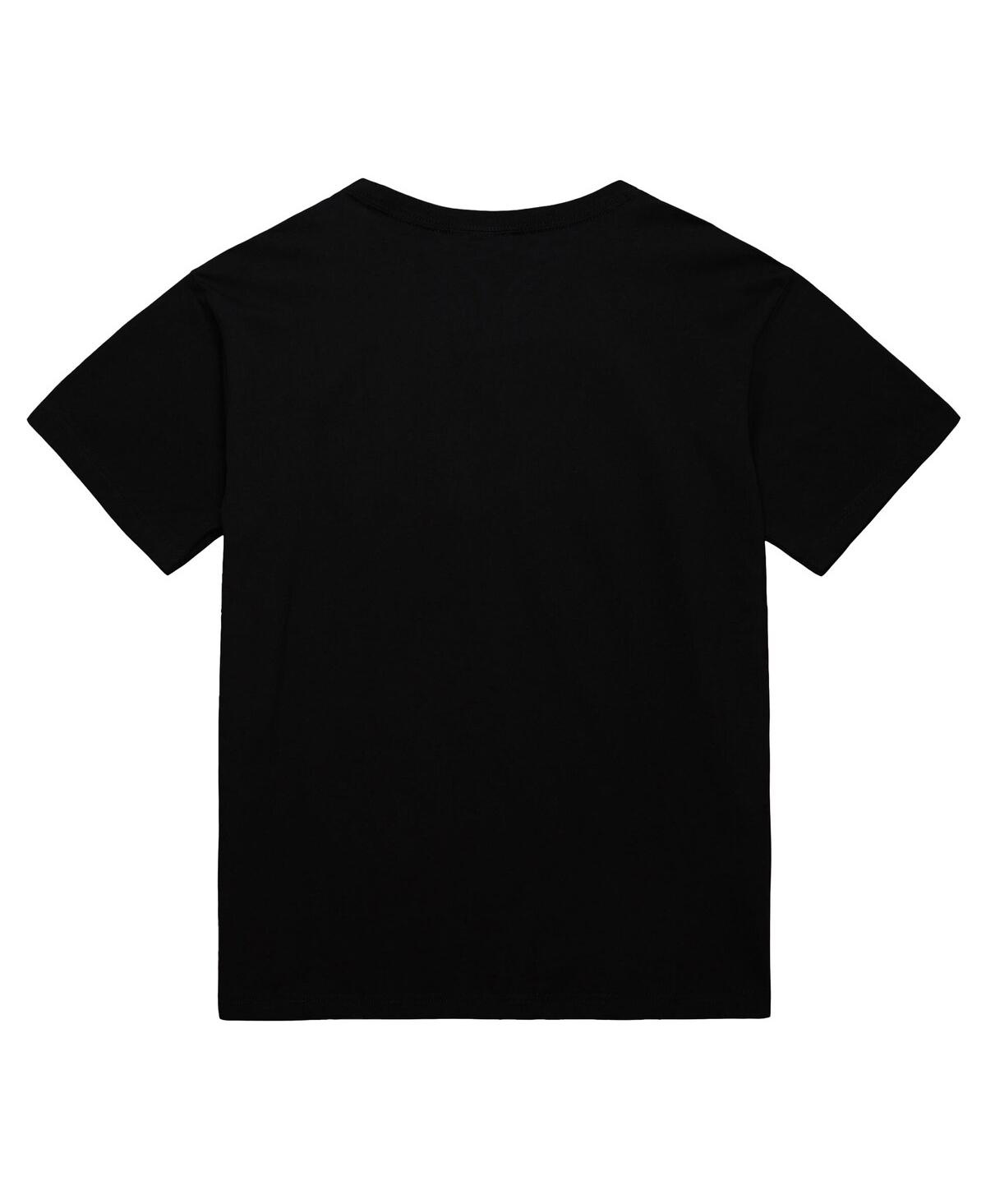 Mitchell & Ness Black Toronto Raptors Worldwide Collection Tri-logo T-shirt In Black