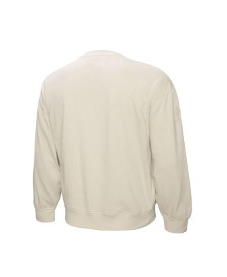 Women's Cream Boston Celtics Oversprayed Pullover Sweatshirt