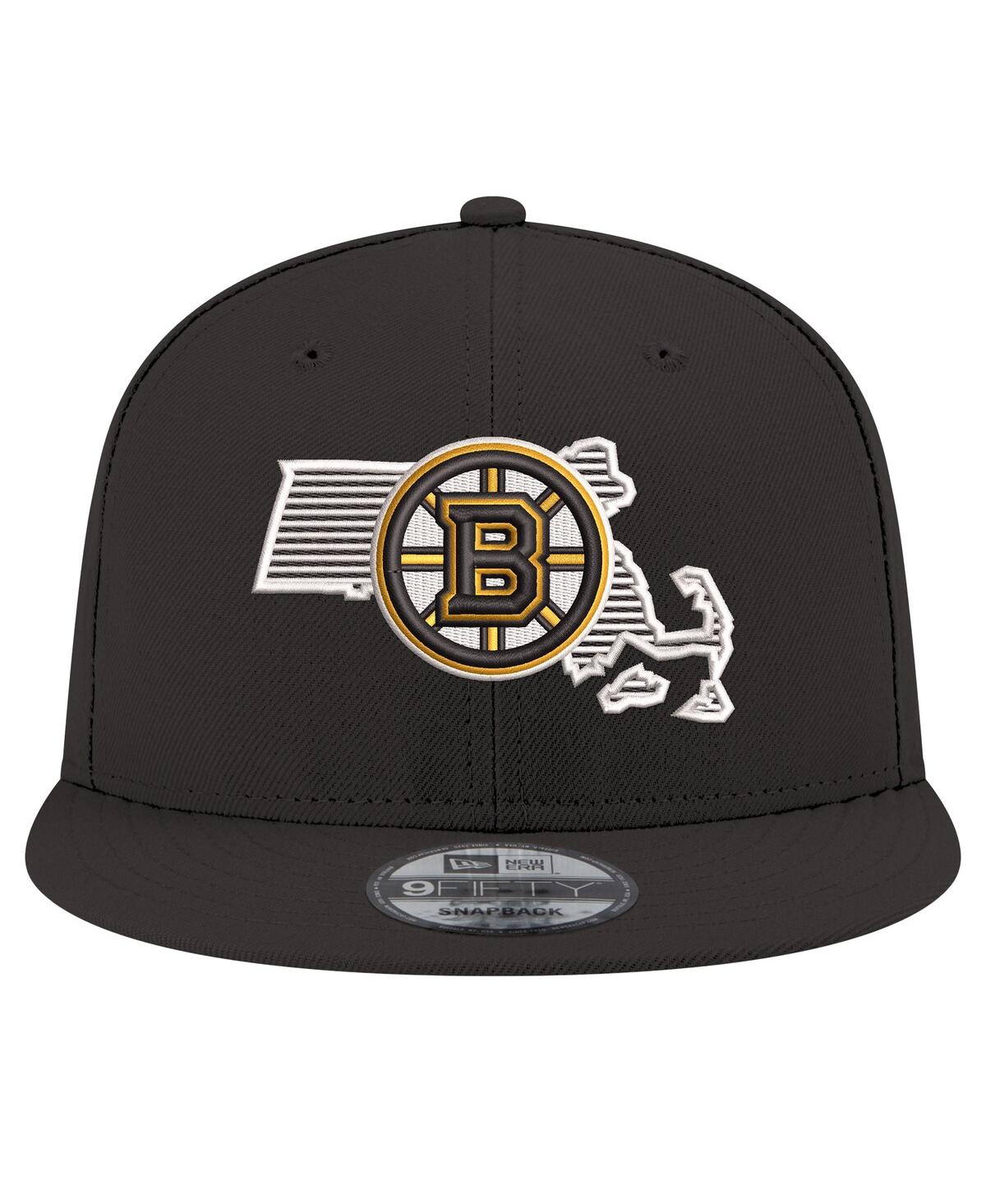 New Era Men's Black Boston Bruins State Pride 9fifty Snapback Hat
