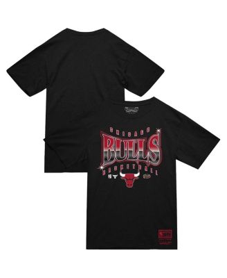 Mitchell & Ness - Men's  Black Chicago Bulls Worldwide Collection Glow Up T-Shirt