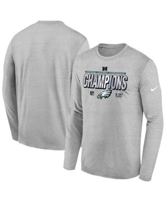 Nike - Big Boys and Girls Heather Gray Philadelphia Eagles 2024 NFC Champions Locker Room Trophy Collection Long Sleeve T-Shirt