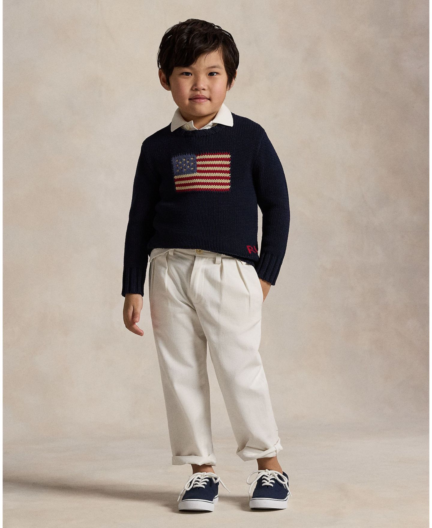 Свитер Polo Ralph Lauren The Iconic Flag Sweater для мальчиков, цвет: Тёмно-зелёный тёмно-синий — фото 9