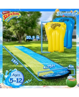 Slip N Slide Double Wave Rider 18ft with Boogie, for Kids 5-12 Years Summer Toys Easy Setup