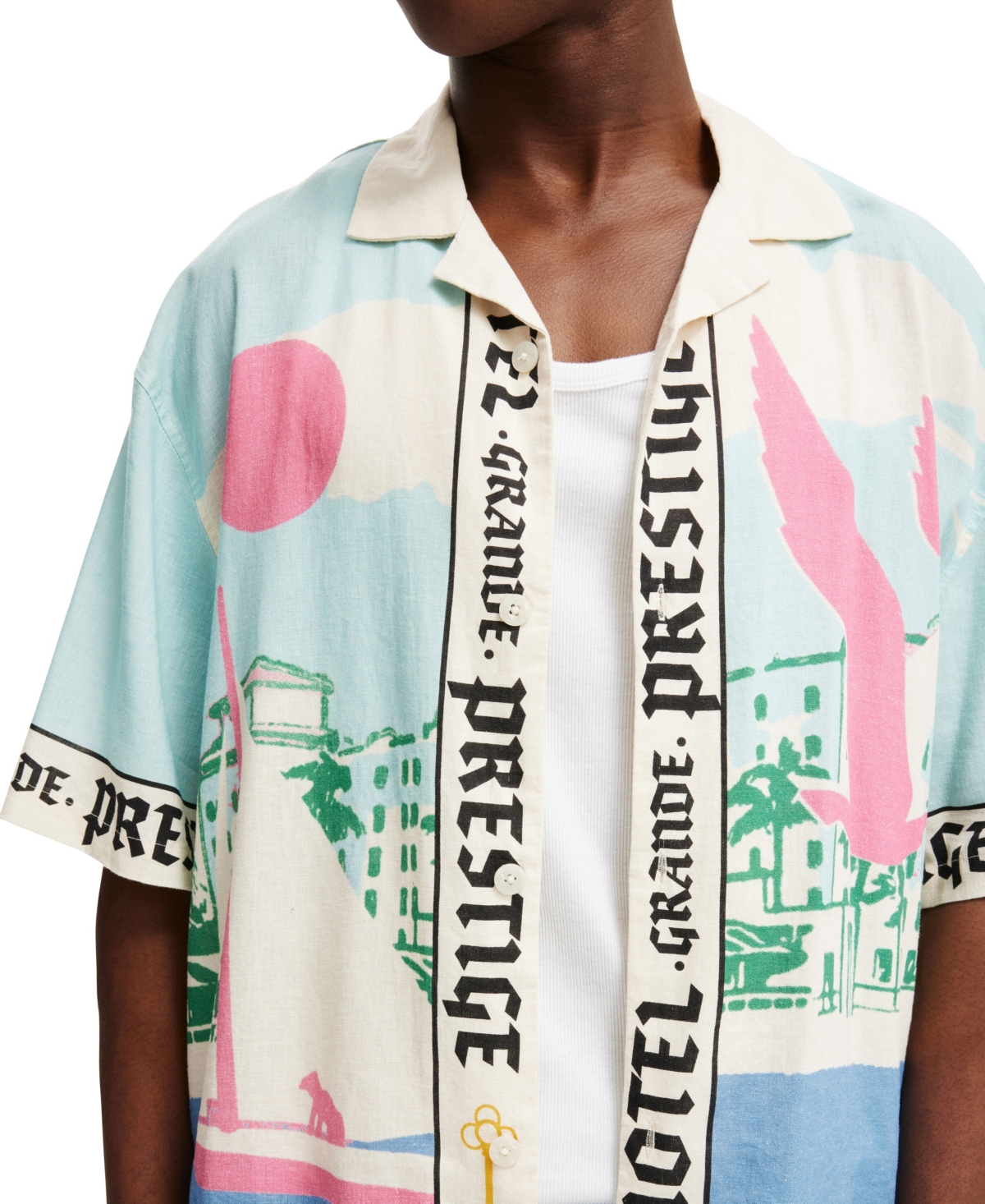 COTTON ON MEN'S CABANA SHORT SLEEVE SHIRT 