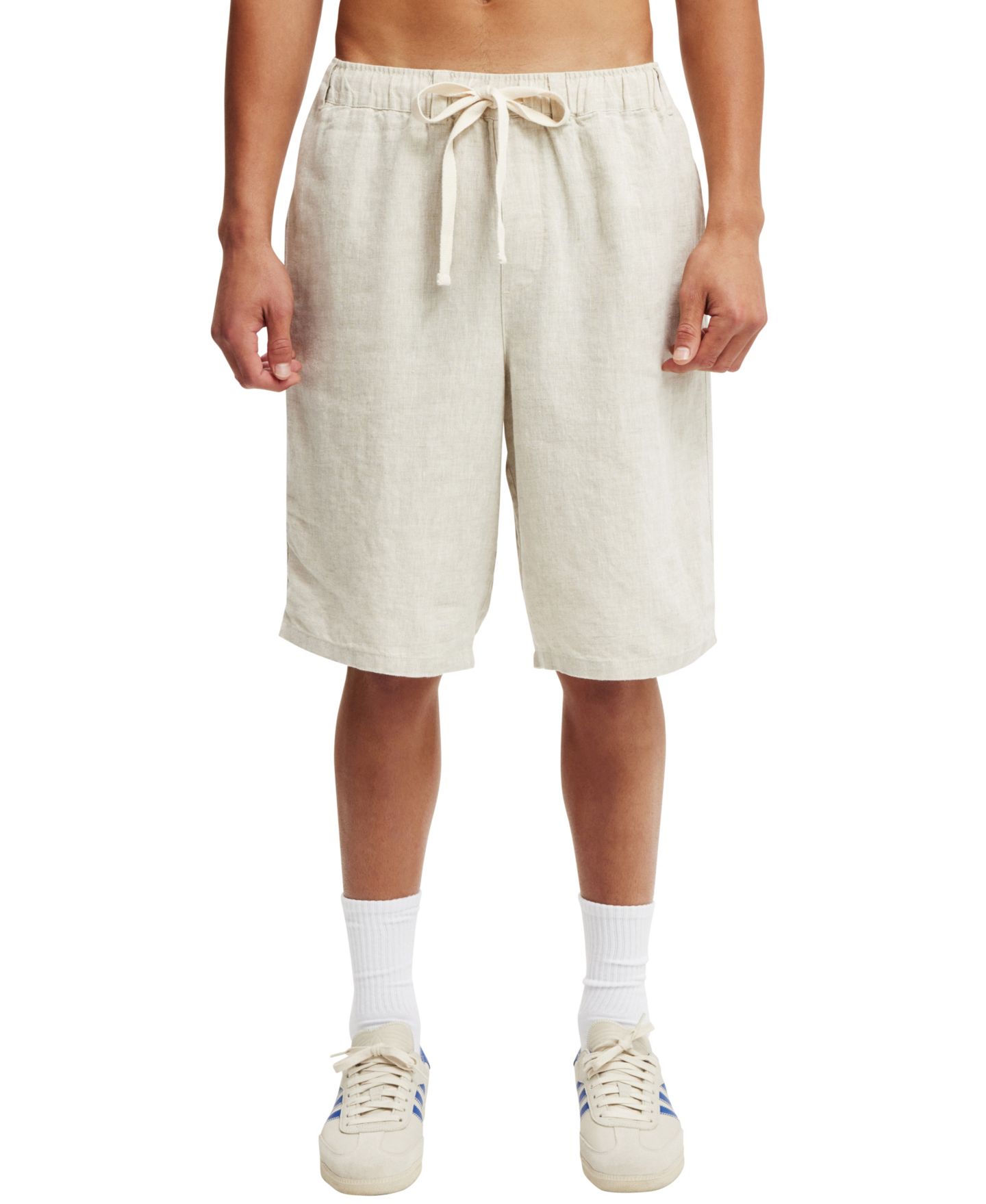 Мужские шорты COTTON ON Baggy Linen, цвет: Овсяный — фото 1