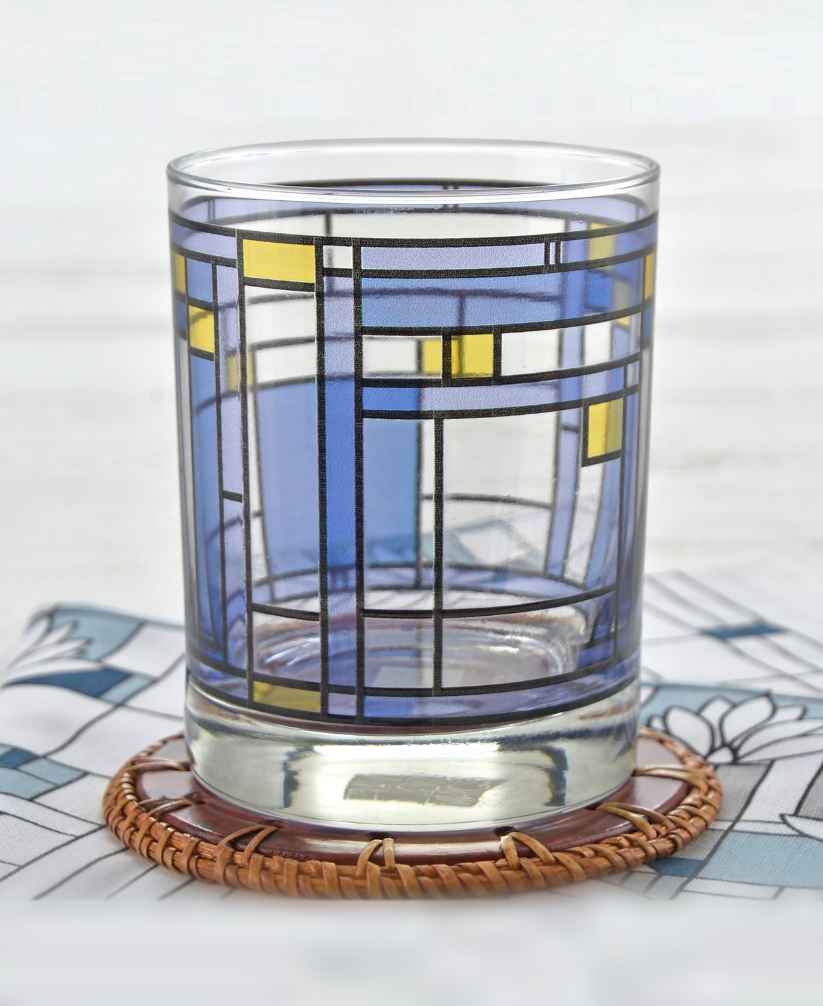 Frank Lloyd Wright Oak Park Double Old Fashioned Glasses, Set Of 4