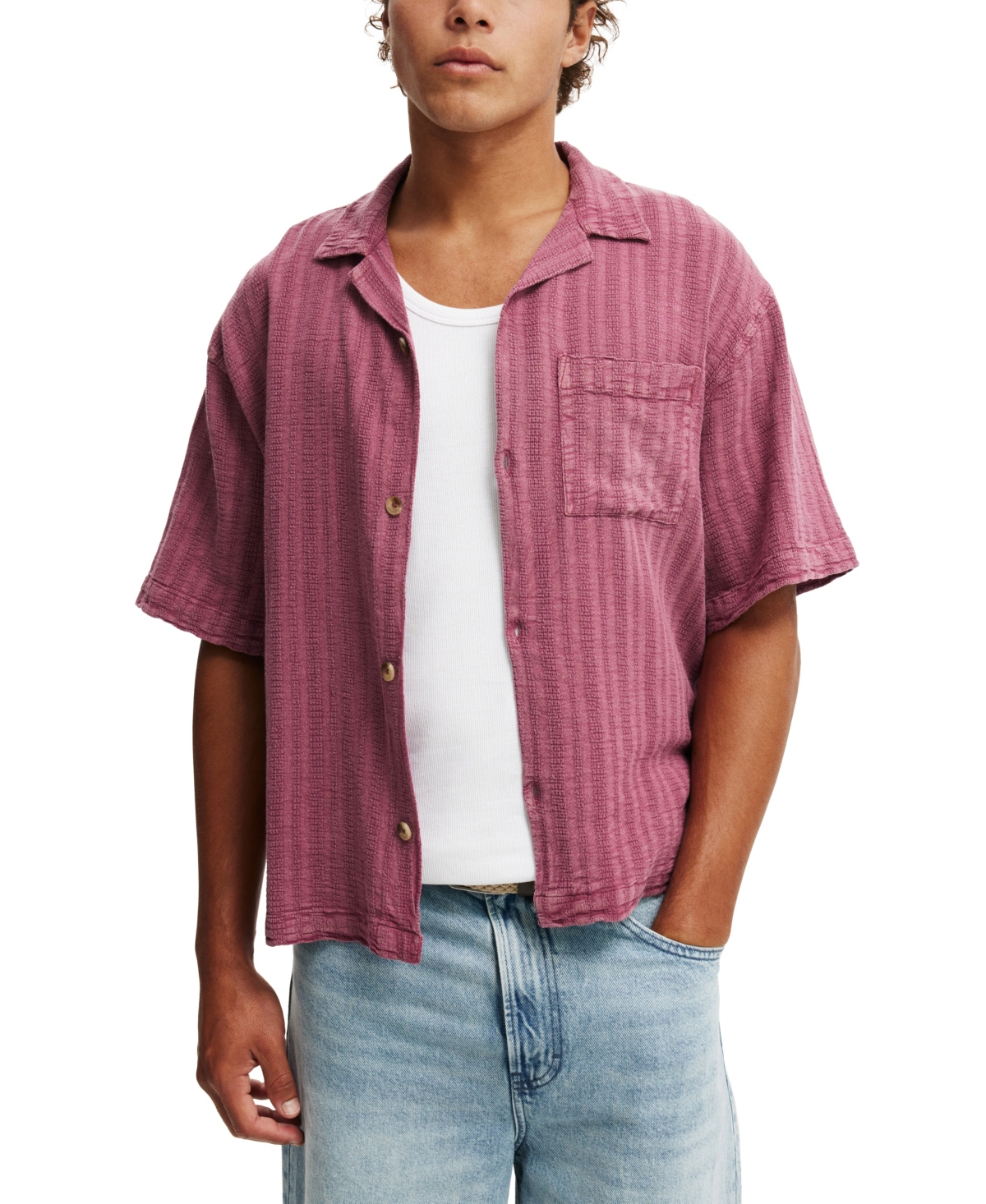 Shop Cotton On Men's Washed Box Fit Short Sleeve Shirt