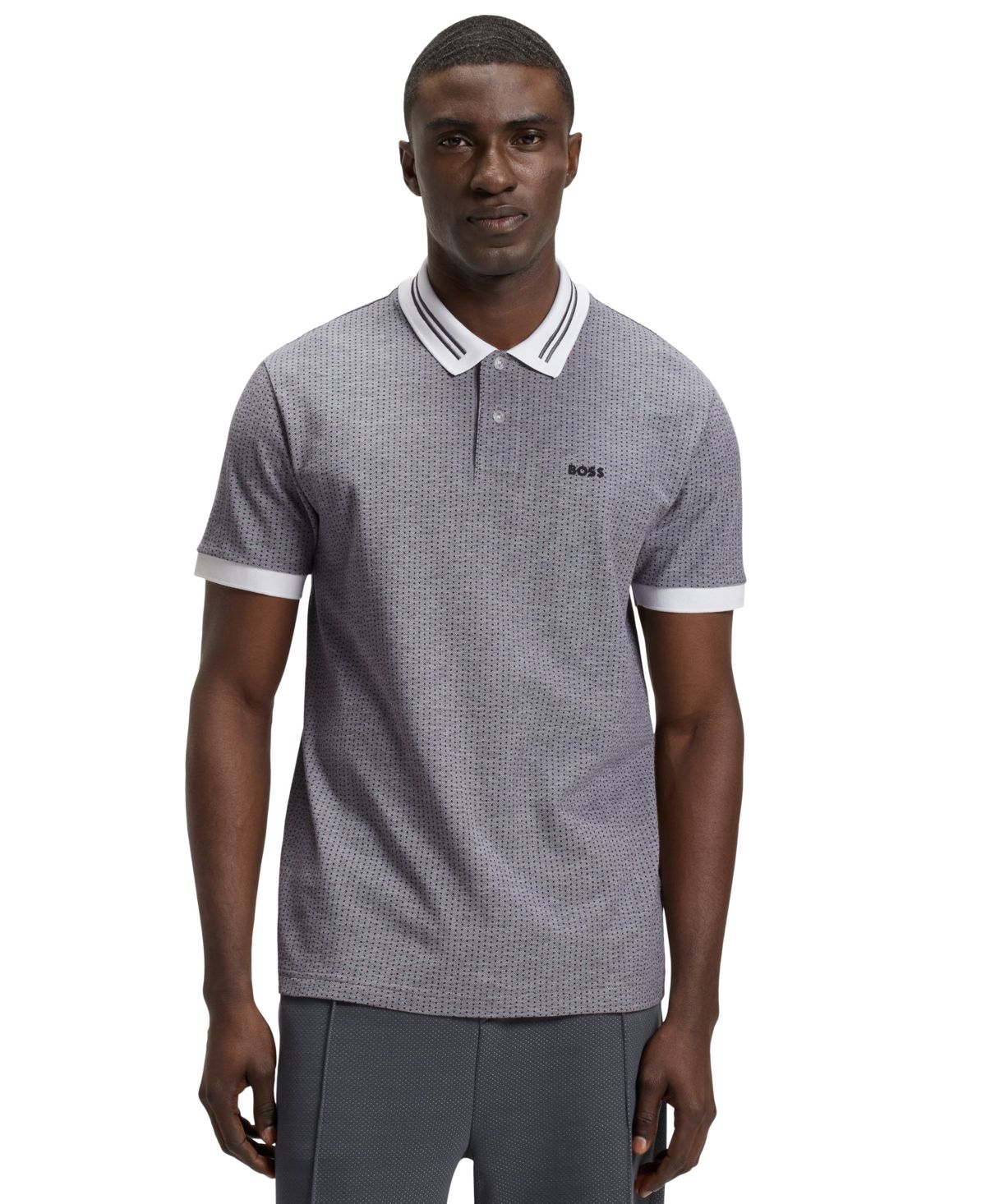 Мужской Dot печати хлопок-PiquÃ© Рубашка Поло 