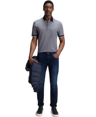 Men's Oxford-Cotton-Piqu&eacute; Polo Shirt