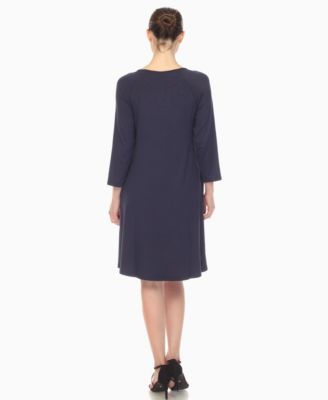 Women's Criss Cross Neckline A-line Dress