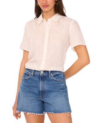 Women's Sequined Short-Sleeve Shirt 