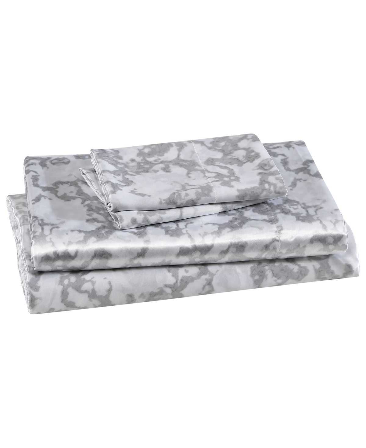 Beatrice Home Fashions Luxurious Satin 3-pc. Sheet Set, Twin In Gray