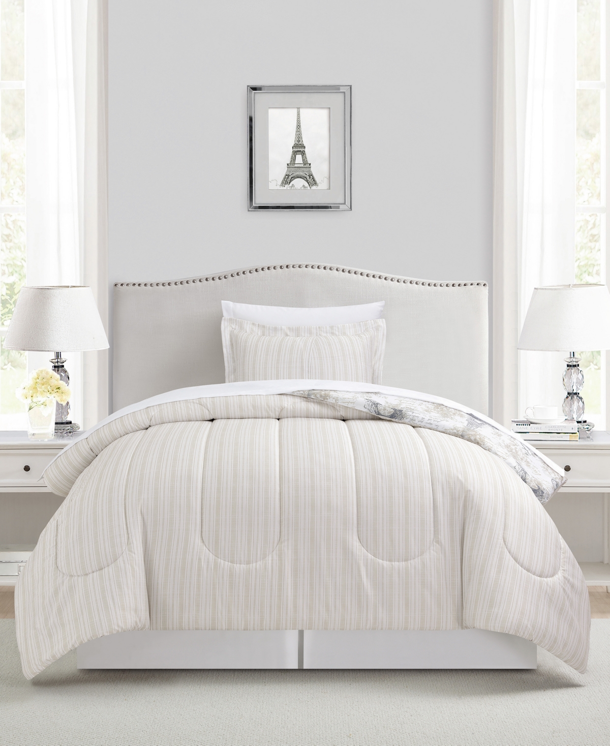 Sunham Paris Floral 8-pc. Comforter Set In Brown