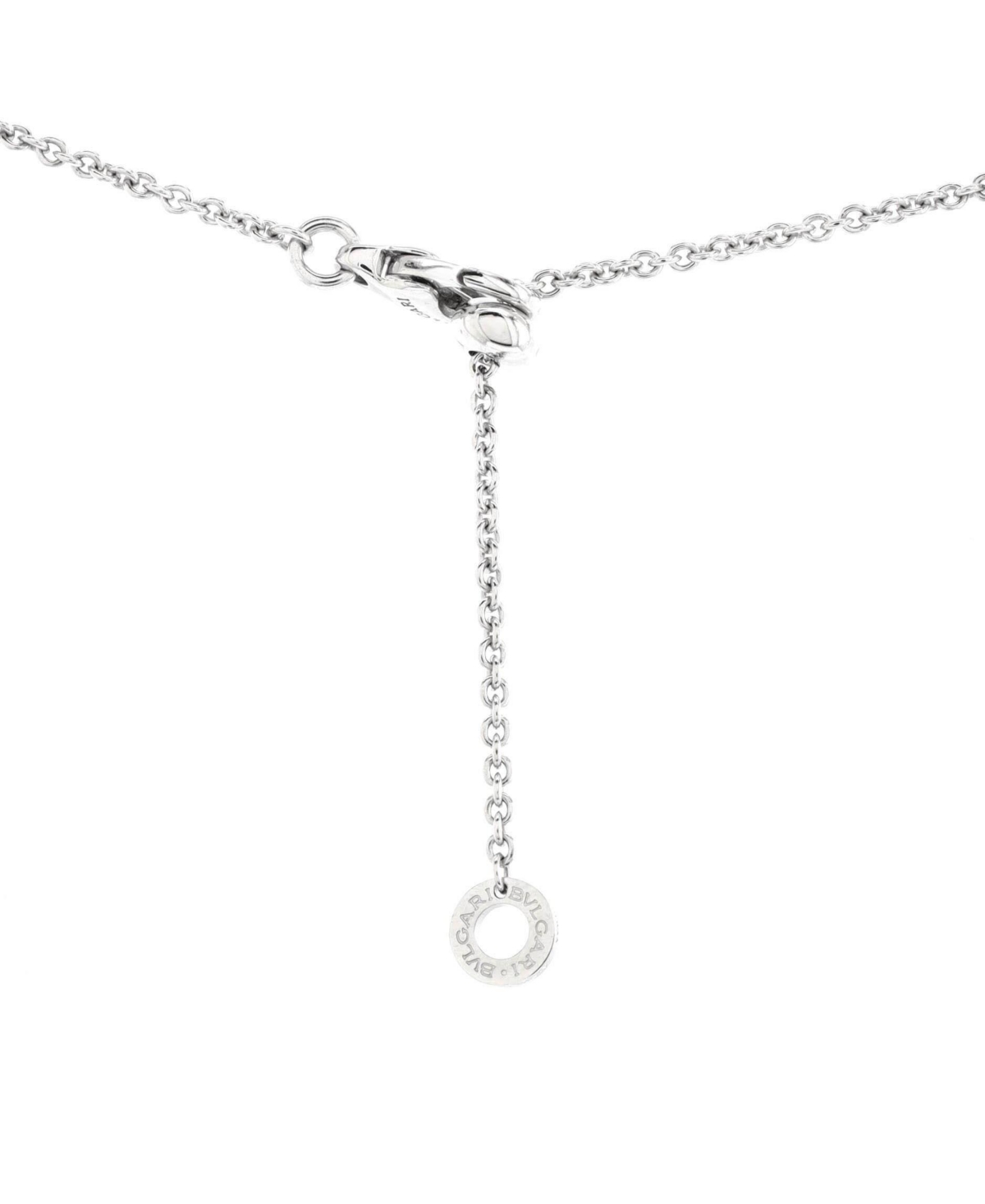 B.Zero1 3 Charm Necklace 18K White Gold with Diamonds - 18k white gold
