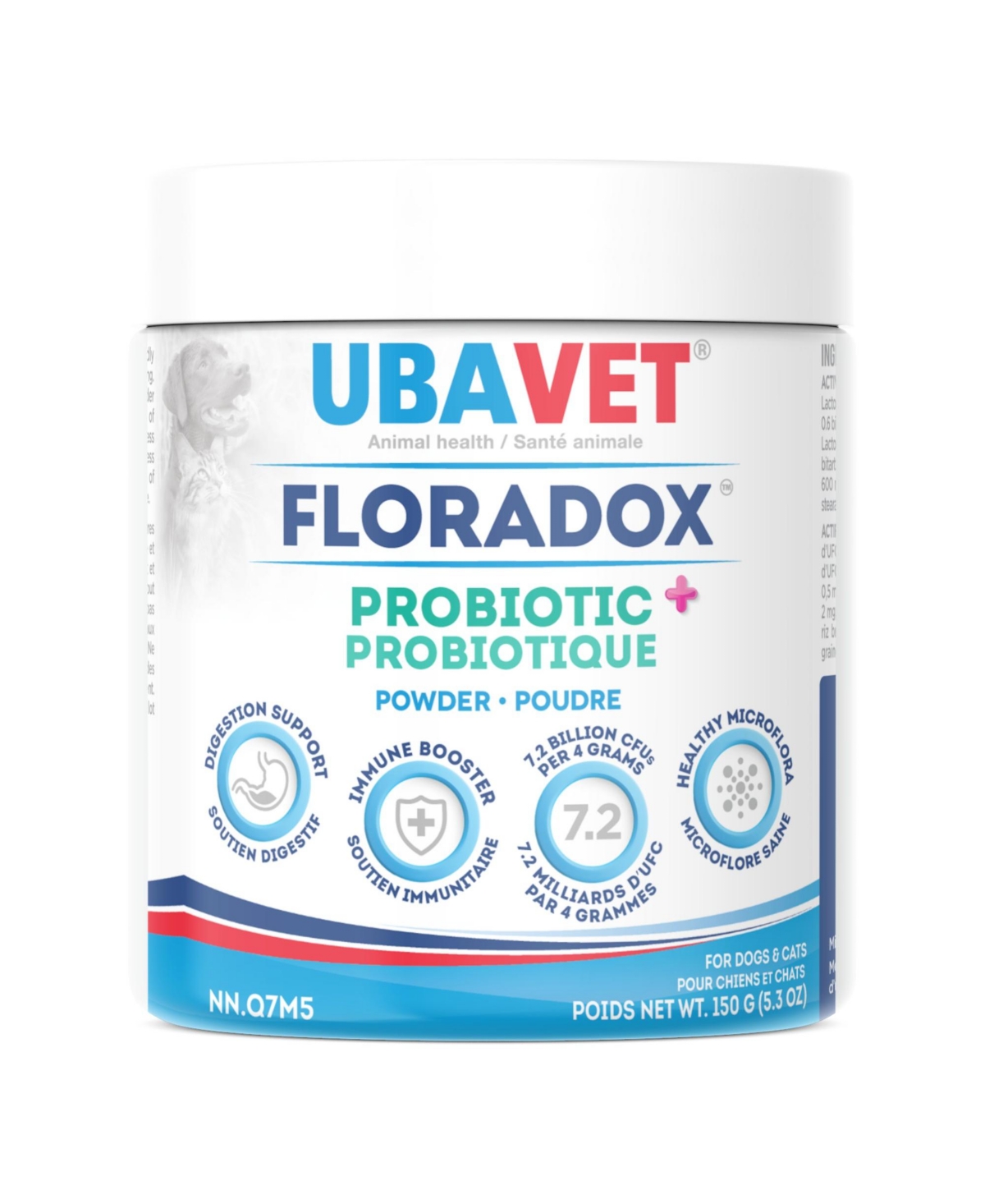 Floradox Probiotic Powder for Dogs & Cats &#x2013; Supplement for Digestive & Immune Health &#x2013; 5.3 oz (150g)