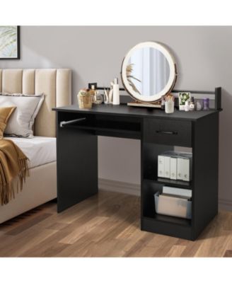 Set of 1 Study Laptop Table with Drawer and Keyboard Tray