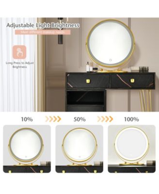 Modern Dressing Table with Storage Cabinet