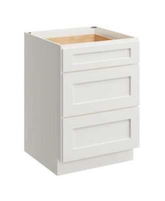 Kitchen Floor Base Cabinet 24-Inch Width x 34.5-Inch Height x 24-Inch Depth with 3 Drawers