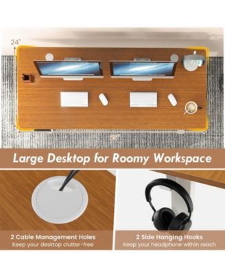 55 x 24 Inches Sit Stand Home Office Desk with 3 Memory Height Settings