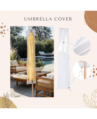 9Ft Patio BOHO Market Patio Umbrella 260GSM Acrylic Fabric 5-Year-Non-Fading Resort Outdoor Market Buttercup Yellow