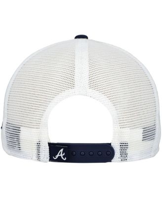 Men's Navy Atlanta Braves A-Frame Trucker 9FIFTY Snapback Hat