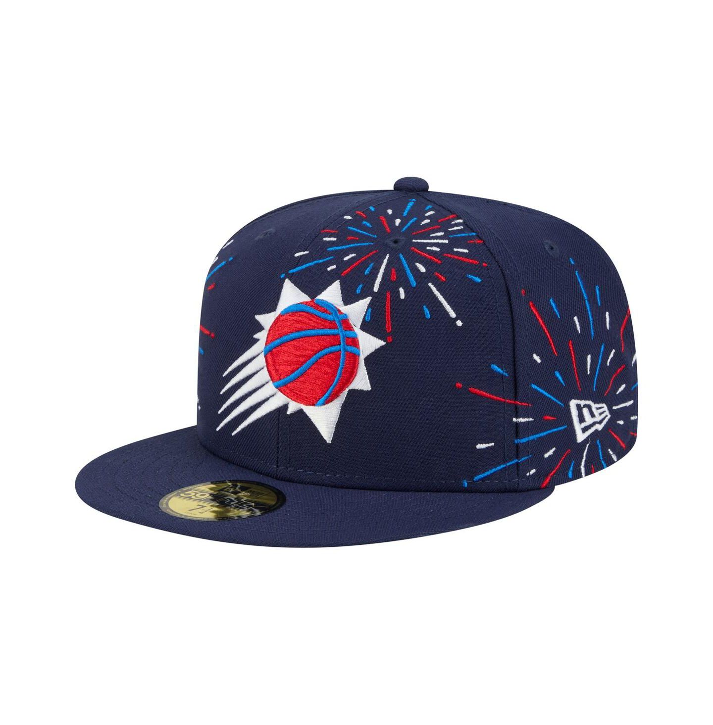 Мужская кепка New Era Navy Phoenix Suns Americana Fireworks 59FIFTY Fitted Hat — фото 1