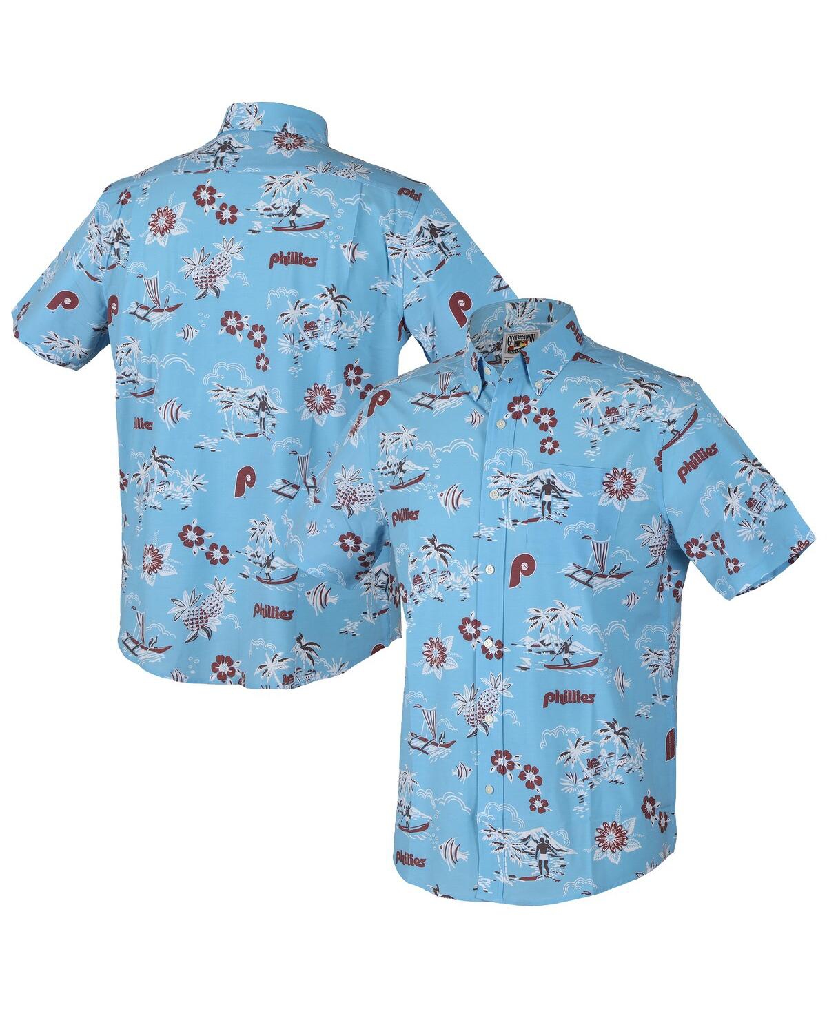 Men's Light Blue Philadelphia Phillies Kekai Button-Down Shirt - Light Blue